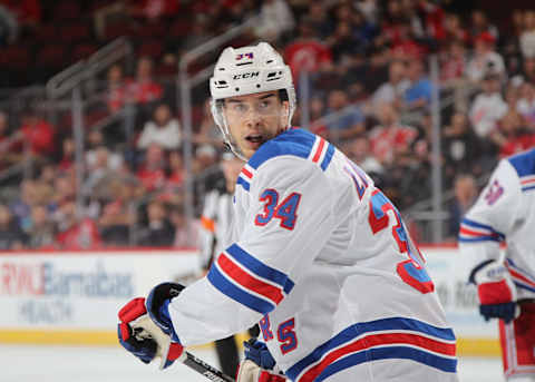 Michael Lindqvist #34 of the New York Rangers (Photo by Bruce Bennett/Getty Images)