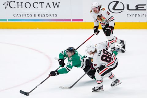 Tanner Kero #64 of the Dallas Stars (Photo by Tom Pennington/Getty Images)