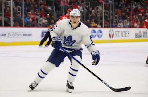 DETROIT, MICHIGAN – NOVEMBER 27: Ilya Mikheyev #65 of the Toronto Maple Leafs. (Photo by Gregory Shamus/Getty Images) (Photo by Gregory Shamus/Getty Images)