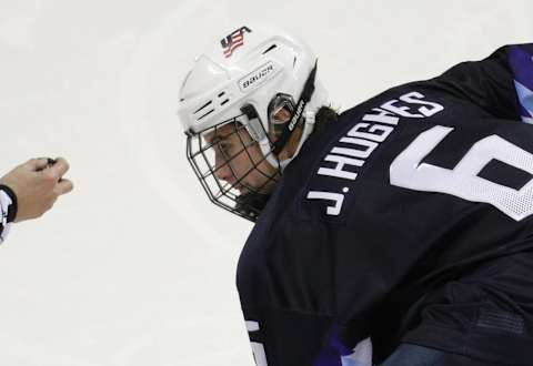 Jack Hughes of the United States(Photo by Kevin Light/Getty Images)