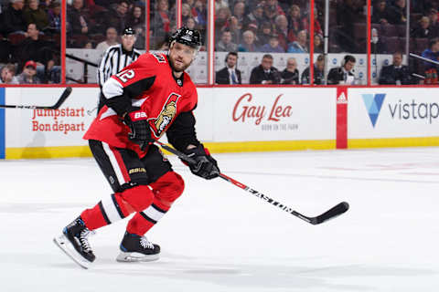 OTTAWA, ON – FEBRUARY 24: Marian Gaborik #12 of the Ottawa Senators skates against the Philadelphia Flyers at Canadian Tire Centre on February 24, 2018 in Ottawa, Ontario, Canada. (Photo by Jana Chytilova/NHLI via Getty Images)