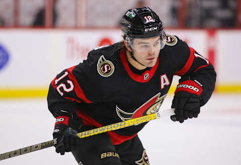 OTTAWA, ONTARIO – OCTOBER 01: Alex DeBrincat #12 of the Ottawa Senators (Photo by Chris Tanouye/Getty Images)