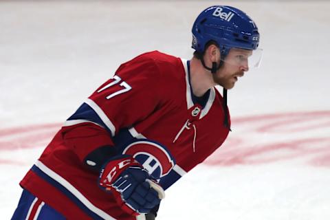 Feb 17, 2022; Montreal, Quebec, CAN; Montreal Canadiens defenseman Brett Kulak. Mandatory Credit: Jean-Yves Ahern-USA TODAY Sports