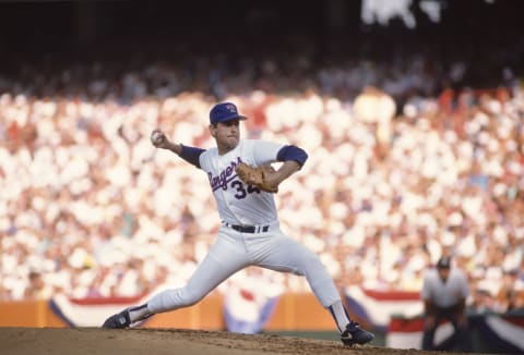 ANAHEIM – JULY 11: Nolan Ryan #34 of the Texas Rangers pitches in the Major League Baseball All-Star Game on July 11, 1989 at Anaheim Stadium in Anaheim, California. (Photo by David Madison/Getty Images)