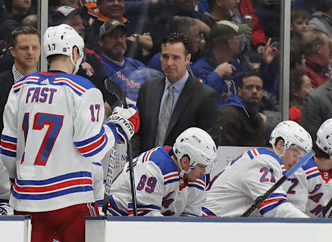 David Quinn, head coach of the New York Rangers. (Photo by Bruce Bennett/Getty Images)