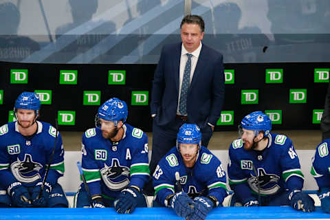 Vancouver Canucks Head coach Travis Green. (Photo by Jeff Vinnick/Getty Images)