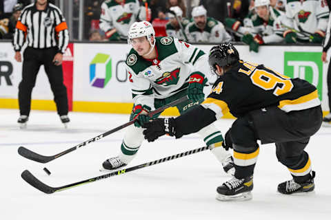 Calen Addison leads all NHL rookies with six points so far this season, and his six assists is tied for the most among all defensemen (Paul Rutherford-USA TODAY Sports)