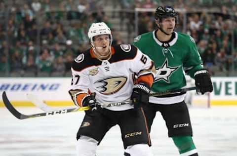 DALLAS, TX – OCTOBER 13: Rickard Rakell #67 of the Anaheim Ducks at American Airlines Center on October 13, 2018, in Dallas, Texas. (Photo by Ronald Martinez/Getty Images)