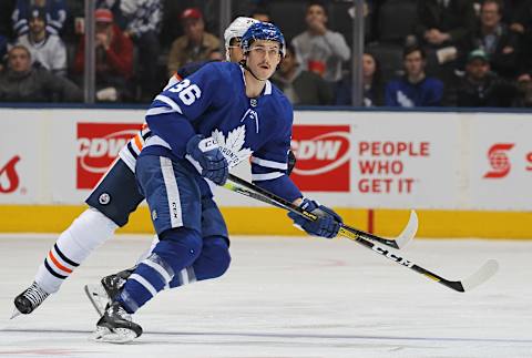 TORONTO, ON – JANUARY 06: Mason Marchment #36 of the Toronto Maple Leafs.. (Photo by Claus Andersen/Getty Images)