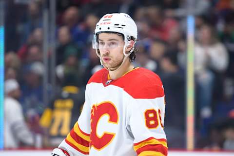 Andrew Mangiapane #88 of the Calgary Flames. (Photo by Derek Cain/Getty Images)