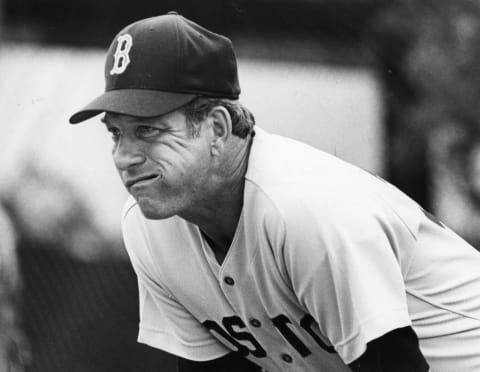 WINTER HAVEN, FL – MARCH 7: Red Sox Pitching Coach Lee Stange during a training in Winter Haven, Fl., March 7, 1983. (Photo by George Rizer/The Boston Globe via Getty Images)