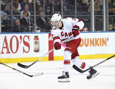 NEW YORK, NEW YORK – NOVEMBER 27: Brett Pesce (Photo by Bruce Bennett/Getty Images)