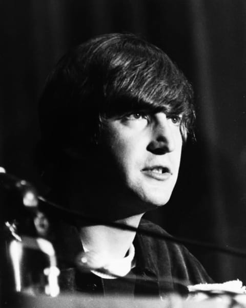 John Lennon at a press conference on September 11, 1964.