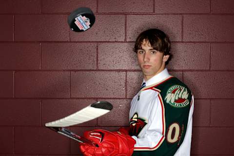 MONTREAL, QC – JUNE 26: Nick Leddy of the Minnesota Wild poses for a photo after he was selected #16 overall by the Wild during the first round of the 2009 NHL Entry Draft at the Bell Centre on June 26, 2009 in Montreal, Quebec, Canada. (Photo by Jamie Squire/Getty Images)