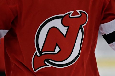 The jersey of the New Jersey Devils. (Photo by Adam Hunger/Getty Images)