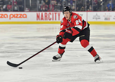 Jacob Bernard-Docker #24 of the Belleville Senators (Photo by Minas Panagiotakis/Getty Images)