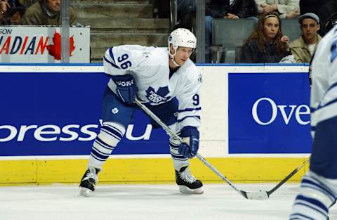 TORONTO – APRIL 5: Phil Housley #96 of the Toronto Maple Leafs. (Photo by Dave Sandford/Getty Images/NHLI)