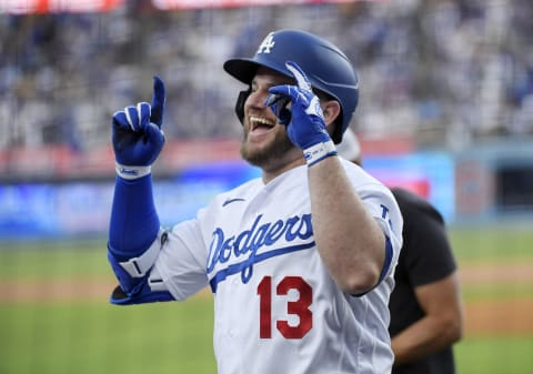 Max Muncy of the Los Angeles Dodgers. (Photo by Kevork Djansezian/Getty Images)