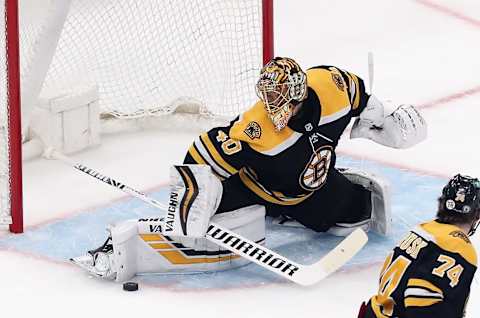 Tuukka Rask #40 of the Boston Bruins. (Photo by Bruce Bennett/Getty Images)