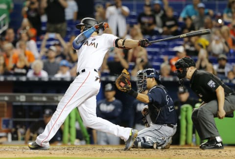 MIAMI, FL – OCTOBER 1: Giancarlo Stanton