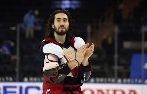 Mika Zibanejad #93 of the New York Rangers. (Photo by Bruce Bennett/Getty Images)