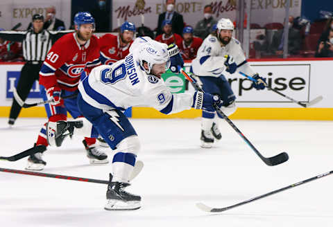 Tyler Johnson #9 of the Tampa Bay Lightning. (Photo by Bruce Bennett/Getty Images)