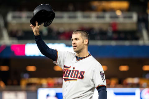 Joe Mauer of the Minnesota Twins (Photo by Brace Hemmelgarn/Minnesota Twins/Getty Images)