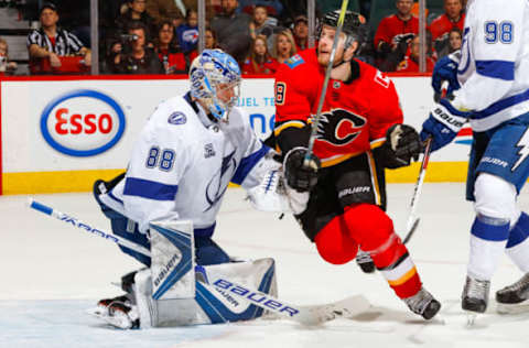 CALGARY, AB – FEBRUARY 1 2018: (Photo by Gerry Thomas/NHLI via Getty Images)