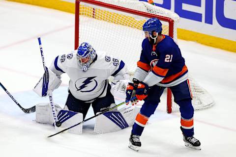 UNIONDALE, NEW YORK – JUNE 19: Kyle Palmieri  . (Photo by Rich Graessle/Getty Images)