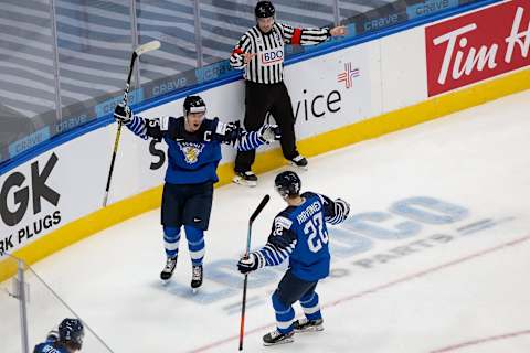 Anton Lundell #15 of Finland. (Photo by Codie McLachlan/Getty Images)