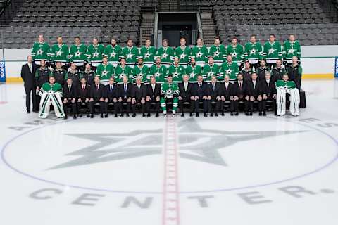 DALLAS, TX – MARCH 10: (EDITOR’S NOTE: This photo has been retouched at the request of the Dallas Stars). The Dallas Stars pose for their annual team photo at the American Airlines Center on March 10, 2016 in Dallas, Texas. (Photo by Glenn James/NHLI via Getty Images) *** Local Caption ***