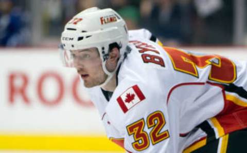 VANCOUVER, BC – APRIL 13: Paul Byron #32 of the Calgary Flames during NHL action against the Vancouver Canucks on April 13, 2014 at Rogers Arena in Vancouver, British Columbia, Canada. (Photo by Rich Lam/Getty Images)