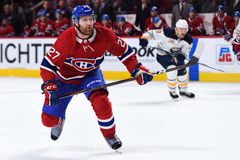 MONTREAL, QC – NOVEMBER 08: Montreal Canadiens Karl Alzner David Schlemko Jordie Benn (Photo by David Kirouac/Icon Sportswire via Getty Images)