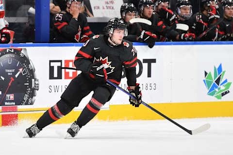 Zack Ostapchuk #20 of Canada  (Photo by Andy Devlin/ Getty Images)