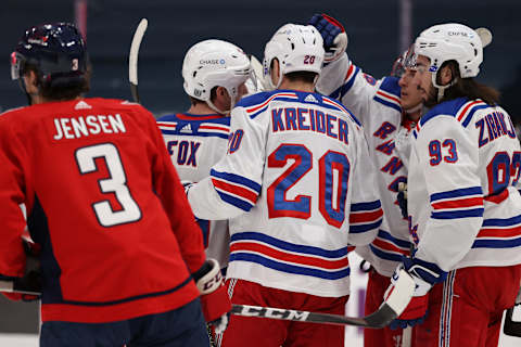 Chris Kreider #20 of the New York Rangers. (Photo by Patrick Smith/Getty Images)