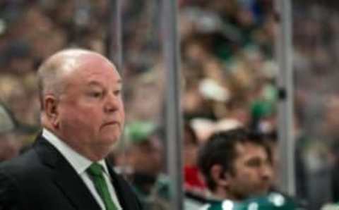 Jan 21, 2017; Saint Paul, MN, USA; Minnesota Wild head coach Bruce Boudreau during a game between the Anaheim Ducks and Minnesota Wild at Xcel Energy Center. The Wild defeated the Ducks 5-3. Mandatory Credit: Brace Hemmelgarn-USA TODAY Sports