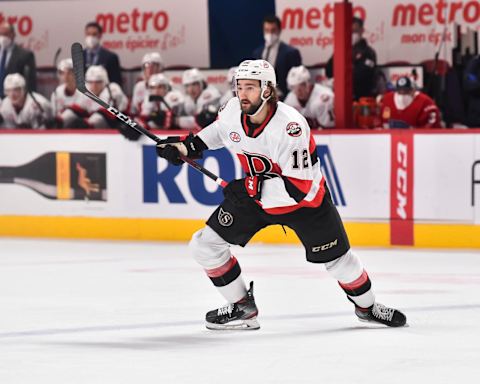 Mark Kastelic #12 of the Belleville Senators (Photo by Minas Panagiotakis/Getty Images)