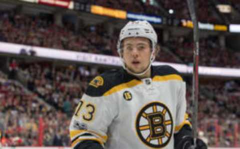 Boston Bruins defenseman Charlie McAvoy (73) skates (Marc DesRosiers-USA TODAY Sports)