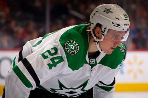 Roope Hintz #24 of the Dallas Stars (Photo by Mitchell Leff/Getty Images)