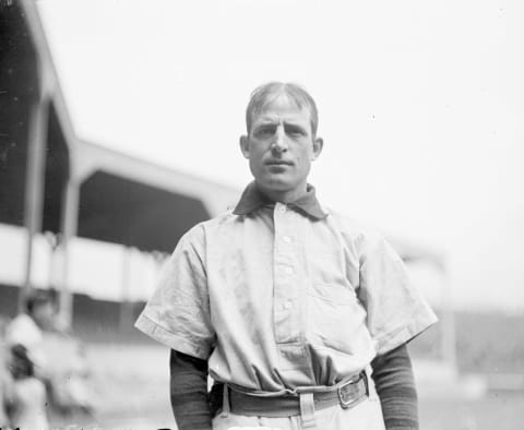 UNITED STATES – CIRCA 1904: Half-length portrait of Captain Fred C. Clarke, Hall of Fame outfielder for the National League Pittsburgh Pirates, facing the camera, standing on the field at West Side Grounds, Chicago, IL, 1904. From the Chicago Daily News collection. (Photo by Chicago History Museum/Getty Images)