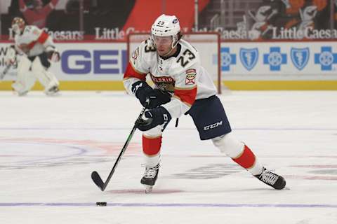 Carter Verhaeghe #23 of the Florida Panthers. (Photo by Gregory Shamus/Getty Images)