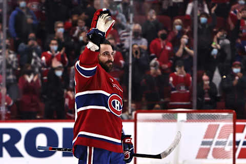 Oct 23, 2021; Montreal, Quebec, CAN; Montreal Canadiens Mathieu Perreault. Mandatory Credit: Jean-Yves Ahern-USA TODAY Sports