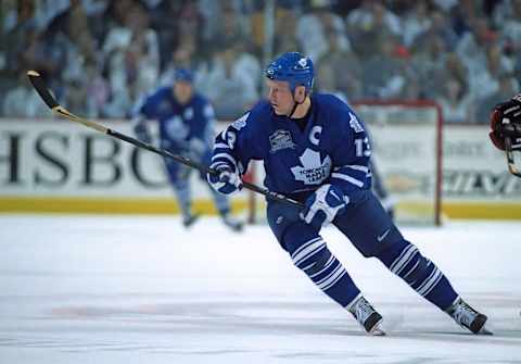 Mats Sundin #13 of the Toronto Maple Leafs. (Photo by Graig Abel/Getty Images)