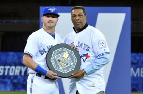 Apr 8, 2016; Toronto, Ontario, CAN; Toronto Blue Jays third baseman Josh Donaldson looks to bring home his second straight AL MVP award. Mandatory Credit: Dan Hamilton-USA TODAY Sports