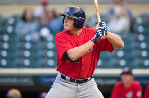 MINNEAPOLIS, MN- AUGUST 24: Triston Casas #26 of the USA Baseball 18U National Team bats during the national team trials on August 24, 2017 at Target Field in Minneapolis, Minnesota. (Photo by Brace Hemmelgarn/Getty Images)