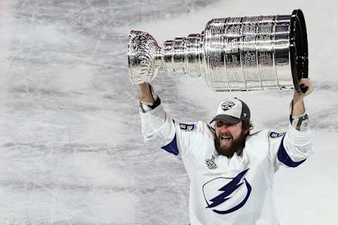 Nikita Kucherov #86 of the Tampa Bay Lightning. (Photo by Bruce Bennett/Getty Images)