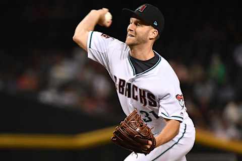 PHOENIX, AZ – MAY 15: Brad Boxberger #31 of the Arizona Diamondbacks delivers a pitch in the ninth inning of the MLB game against the Milwaukee Brewers at Chase Field on May 15, 2018 in Phoenix, Arizona. The Arizona Diamondbacks won 2-1. (Photo by Jennifer Stewart/Getty Images)