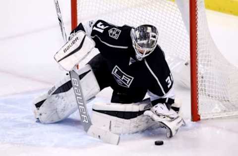 NHL Power Rankings: Los Angeles Kings goalie Peter Budaj (31) makes a save in the second period of a game against the Florida Panthers at BB&T Center. Mandatory Credit: Robert Mayer-USA TODAY Sports