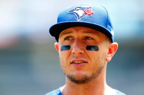 NEW YORK, NY – JULY 05: Troy Tulowitzki #2 of the Toronto Blue Jays in action against the New York Yankees at Yankee Stadium on July 5, 2017, in the Bronx borough of New York City. The Blue Jays defeated the Yankees 7-6. (Photo by Jim McIsaac/Getty Images)