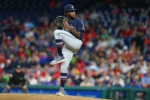 PHILADELPHIA, PA – SEPTEMBER 29: Touki Toussaint #62 of the Atlanta Braves in action against the Philadelphia Phillies during a game at Citizens Bank Park on September 29, 2018 in Philadelphia, Pennsylvania. The Phillies defeated the Braves 3-0. (Photo by Rich Schultz/Getty Images)